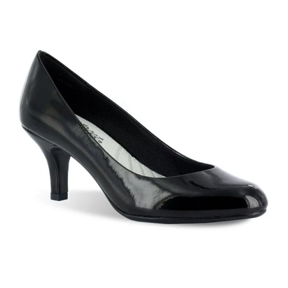 EASY STREET Passion Pumps Patent Leather Black Comfort Work